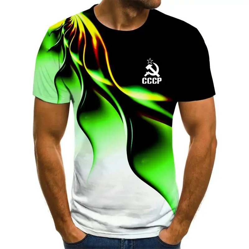 2023 New Men's T-shirt Summer CCCP Russia Color Gradient T-shirt Male Soviet Union Soviet Moscow Tees O Neck Short Sleeve Tops
2023 New Men's T-shirt Summer CCCP Russia Color Gradient T-shirt Male Soviet Union Soviet Moscow Tees O Neck Short Sleeve Tops