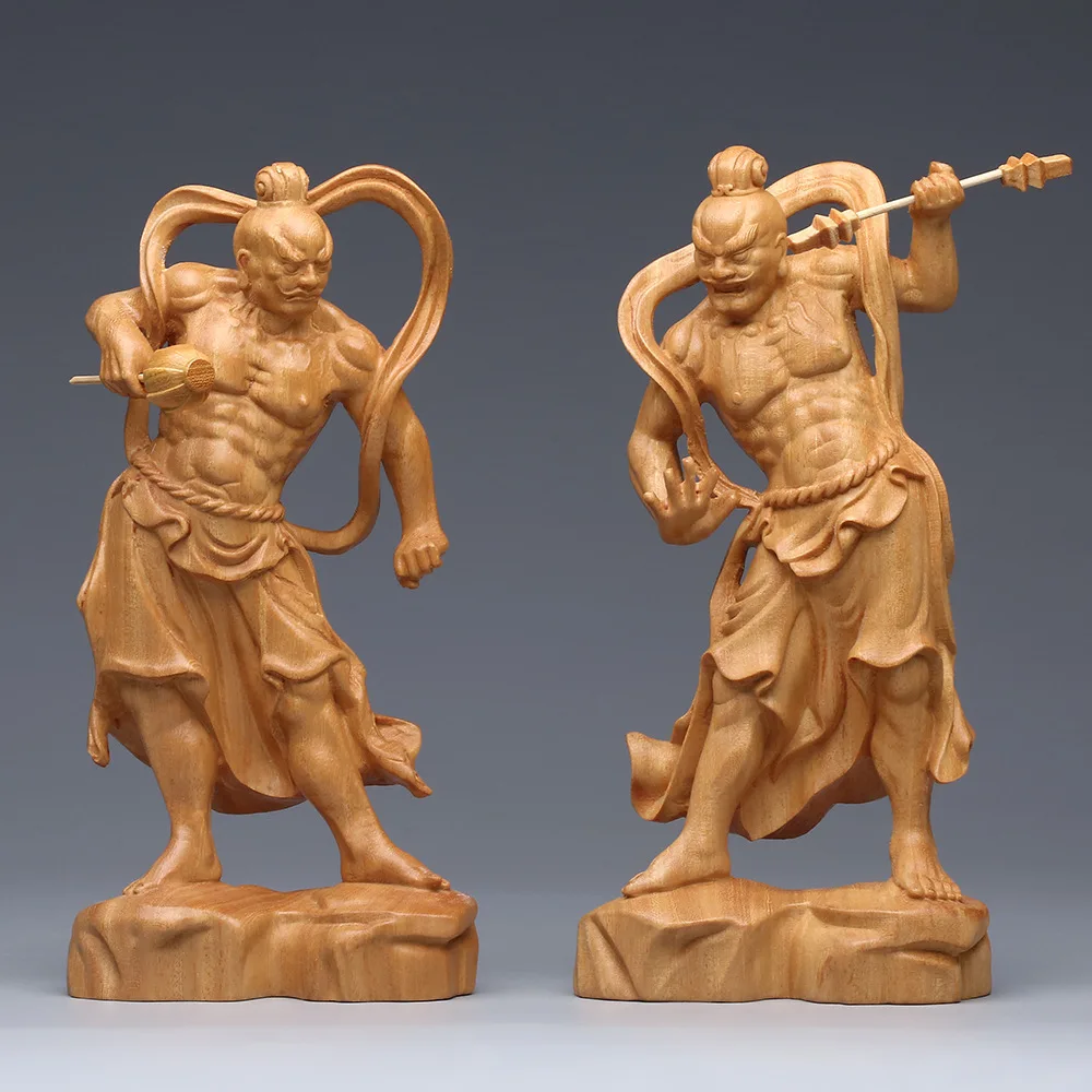 Dharma Guardian God Feng Shui Buddha Statue Boxwood Carving Hum Ha Two Will Decoration Living Room Door God Home Craft Gift
Dharma Guardian God Feng Shui Buddha Statue Boxwood Carving Hum Ha Two Will Decoration Living Room Door God Home Craft Gift