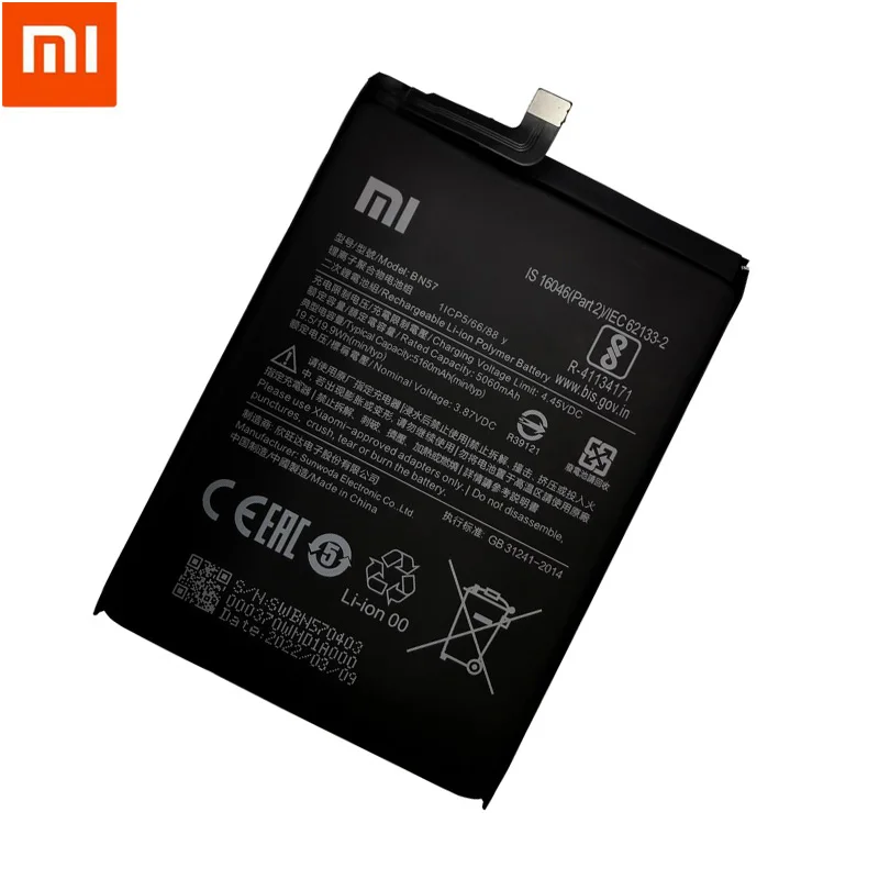 100% Оригинальный аккумулятор Xiao mi BN57 5160 мАч для телефона Xiaomi Pocophone X3 Poco Pro сменные