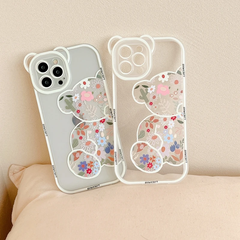 Cute Flower Bear Case for iPhone 11 12 13 Pro Max Camera Protection Soft Silicone Girl Women Cover for iPhone 7 8 Plus Xs Xr Max
Cute Flower Bear Case for iPhone 11 12 13 Pro Max Camera Protection Soft Silicone Girl Women Cover for iPhone 7 8 Plus Xs Xr Max
