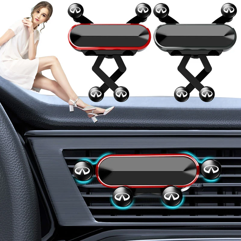 

1pcs Car Phone Holder Auto CellPhone Mounts GPS Stand Car Bracket For Infiniti FX35 Q50 Q30 ESQ QX50 QX60 QX70 EX JX35 G35 G37