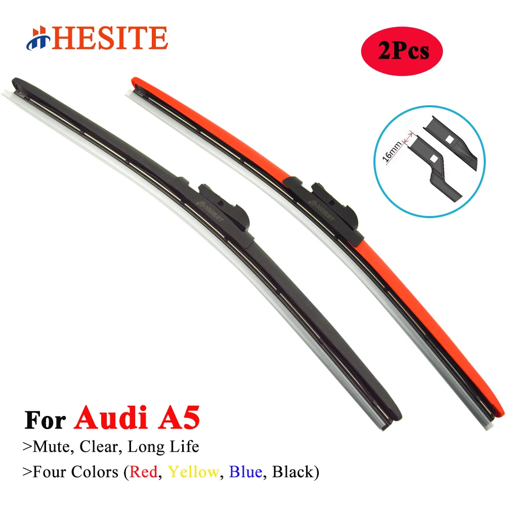 HESITE Colorful Wiper Blade For Audi A5 8T 8F F5 Estate Convertible Hatchback Coupe 1.8 3.0 3.2 TDI Quattro Model 24"+20" Wipers 
HESITE Colorful Wiper Blade For Audi A5 8T 8F F5 Estate Convertible Hatchback Coupe 1.8 3.0 3.2 TDI Quattro Model 24"+20" Wipers