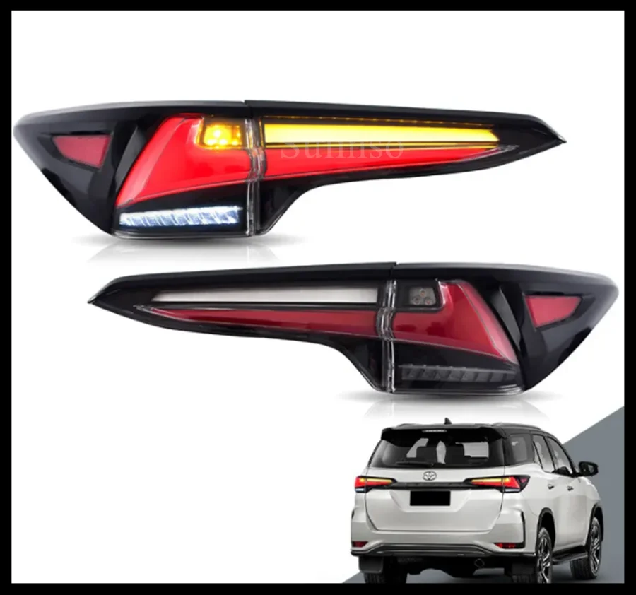 Светодиодная лента Sulinso, задние фонари 2017-2019 года для TOYOTA Fortuner, светодиодная задняя лампа красного и черного цвета
Светодиодная лента Sulinso, задние фонари 2017-2019 года для TOYOTA Fortuner, светодиодная задняя лампа красного и черного цвета
