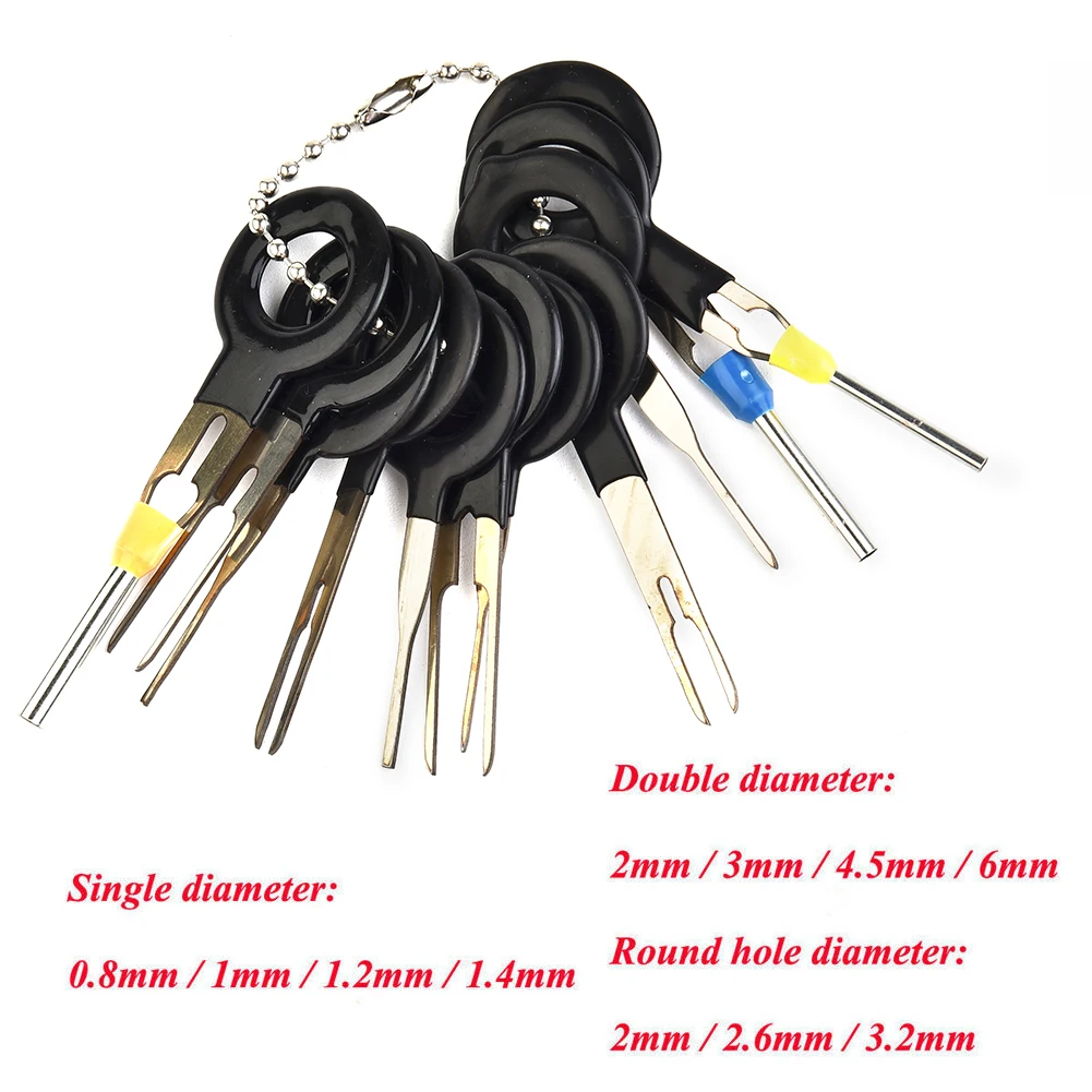 11pcs Car Wire Terminal Removal Tool Crimp Connector Extractor Release Pin 0.8mm-6mm Pitch To Remove Automotive Wire Terminals
11pcs Car Wire Terminal Removal Tool Crimp Connector Extractor Release Pin 0.8mm-6mm Pitch To Remove Automotive Wire Terminals