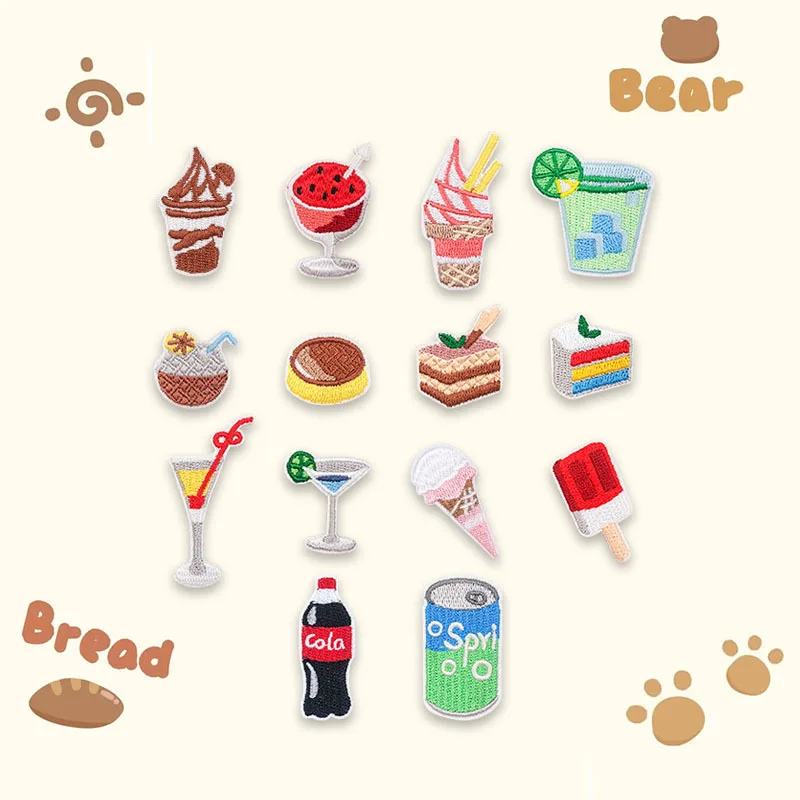 Snack and Beverage Embroidery Patches on Clothes IPDA Decorative Small Applique Cute Phone Case Self Adhesive Bag DIY Patch 
Snack and Beverage Embroidery Patches on Clothes IPDA Decorative Small Applique Cute Phone Case Self Adhesive Bag DIY Patch