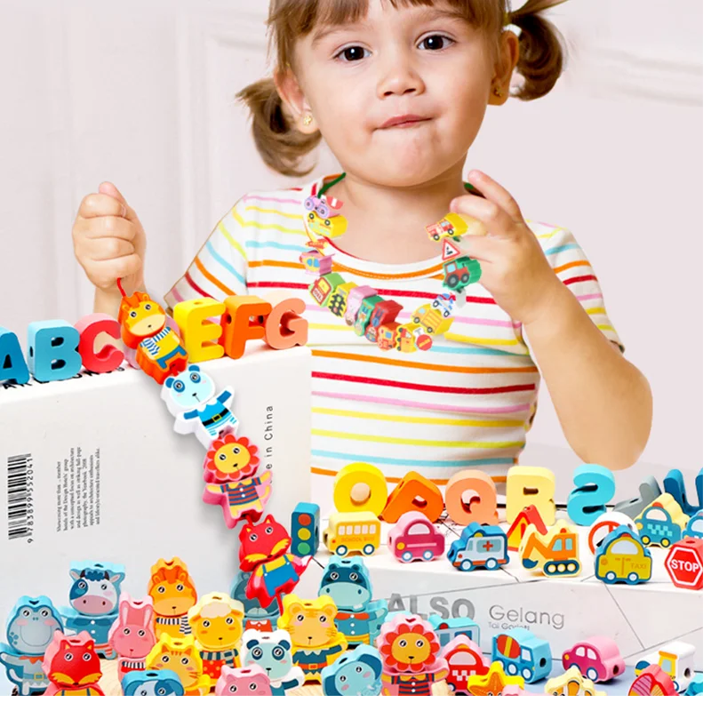 Wooden Beads Kit Toys Cartoon Fruit Animal Stringing Baby Montessori Diy Bracelet Jewel Educational Crafts Kid Toy for Girls
Wooden Beads Kit Toys Cartoon Fruit Animal Stringing Baby Montessori Diy Bracelet Jewel Educational Crafts Kid Toy for Girls