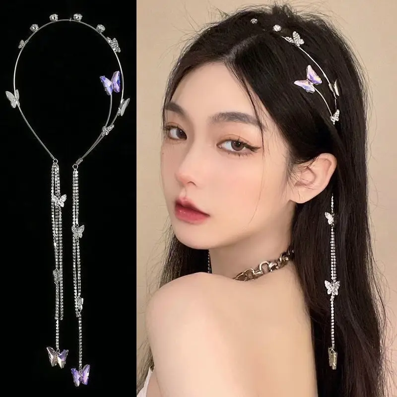 Women Shinny Trendy Temperament Luxury Butterfly Headband Headdress Rhinestone Korean Style Hair Hoop Hair Accessories
Women Shinny Trendy Temperament Luxury Butterfly Headband Headdress Rhinestone Korean Style Hair Hoop Hair Accessories