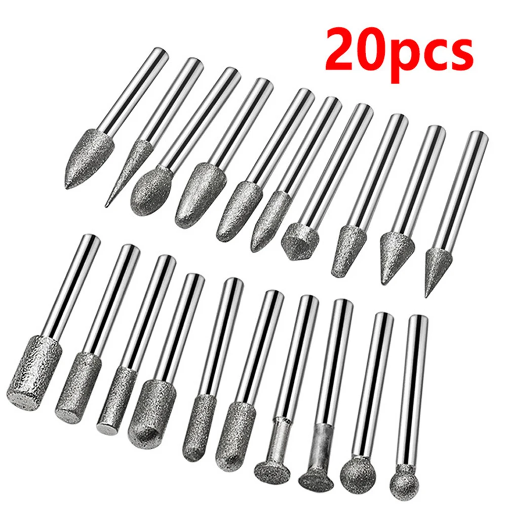 20pcs Grinding Head Grinding Head 60mm / 2.36Inch Carbide Diamond Set Silver Glass Jade Stones And Hard Objects
20pcs Grinding Head Grinding Head 60mm / 2.36Inch Carbide Diamond Set Silver Glass Jade Stones And Hard Objects