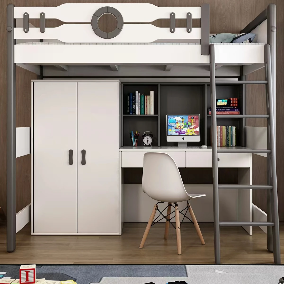 Bunk bed combination bed with desk upper and lower table children's desk bed small apartment
Bunk bed combination bed with desk upper and lower table children's desk bed small apartment