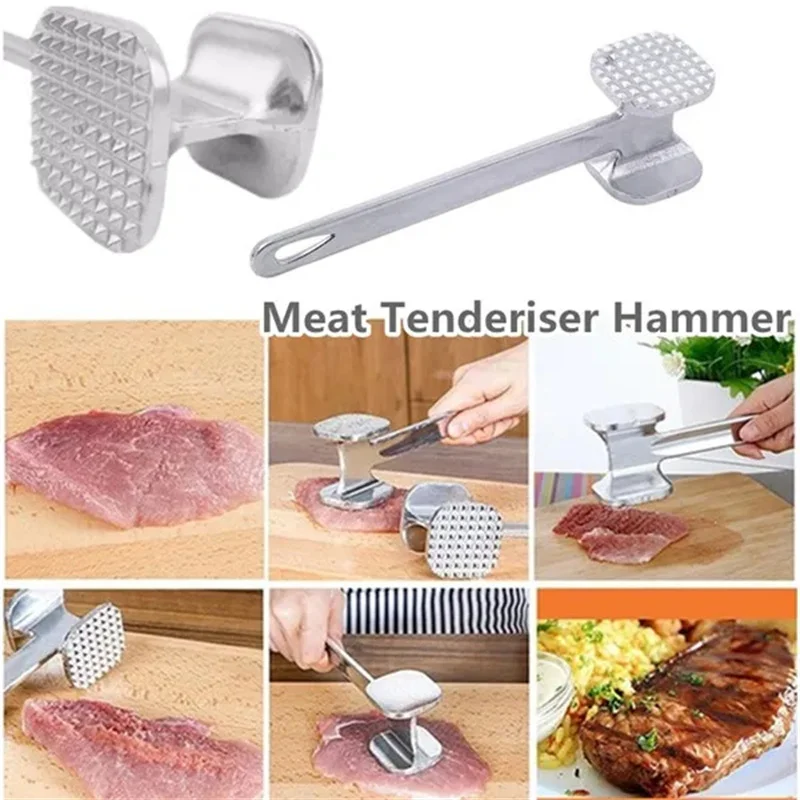 Meat Steak Tenderizer Hammer Double Sided Aluminum Steak Chicken Pork Household Meat Hammer Kitchen Accessories Cooking Utensils
Meat Steak Tenderizer Hammer Double Sided Aluminum Steak Chicken Pork Household Meat Hammer Kitchen Accessories Cooking Utensils