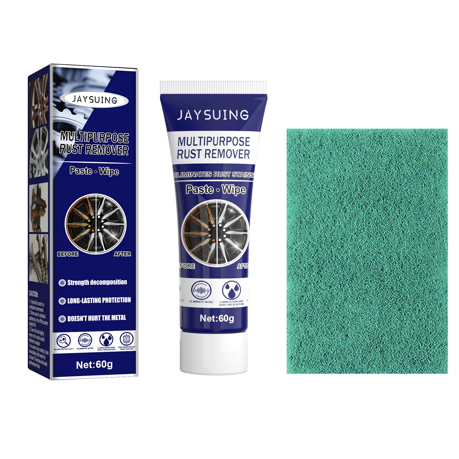 100g Auto Anti Rust Paste Multi-Purpose Metal Surfaces Repair Rust Remover With Sponge Car Chassis Rust Converter Remover
100g Auto Anti Rust Paste Multi-Purpose Metal Surfaces Repair Rust Remover With Sponge Car Chassis Rust Converter Remover