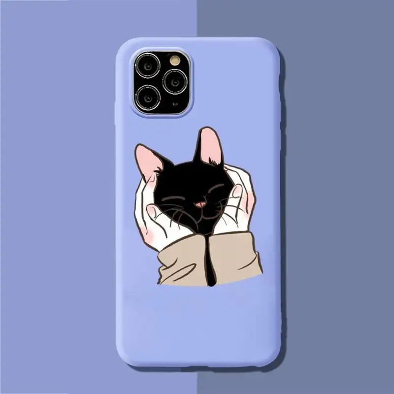 Cute Cartoons Black Cat Phone Case for iPhone 11 12 13 Mini Pro Xs Max 8 7 6 6S Plus X XR Solid Candy Color Case
Cute Cartoons Black Cat Phone Case for iPhone 11 12 13 Mini Pro Xs Max 8 7 6 6S Plus X XR Solid Candy Color Case