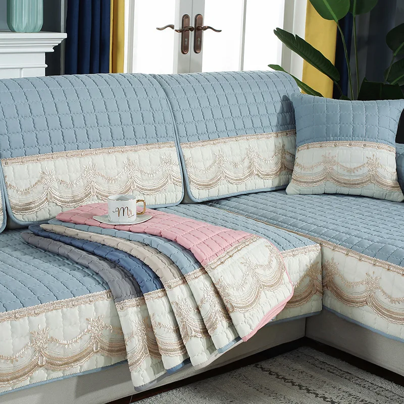 Non-Slip Living Room Sofa Cover Universal Furniture Protective Towel Fabric Sofa Cover Lace Stitching Sofa Seat Cushion Simple
Non-Slip Living Room Sofa Cover Universal Furniture Protective Towel Fabric Sofa Cover Lace Stitching Sofa Seat Cushion Simple