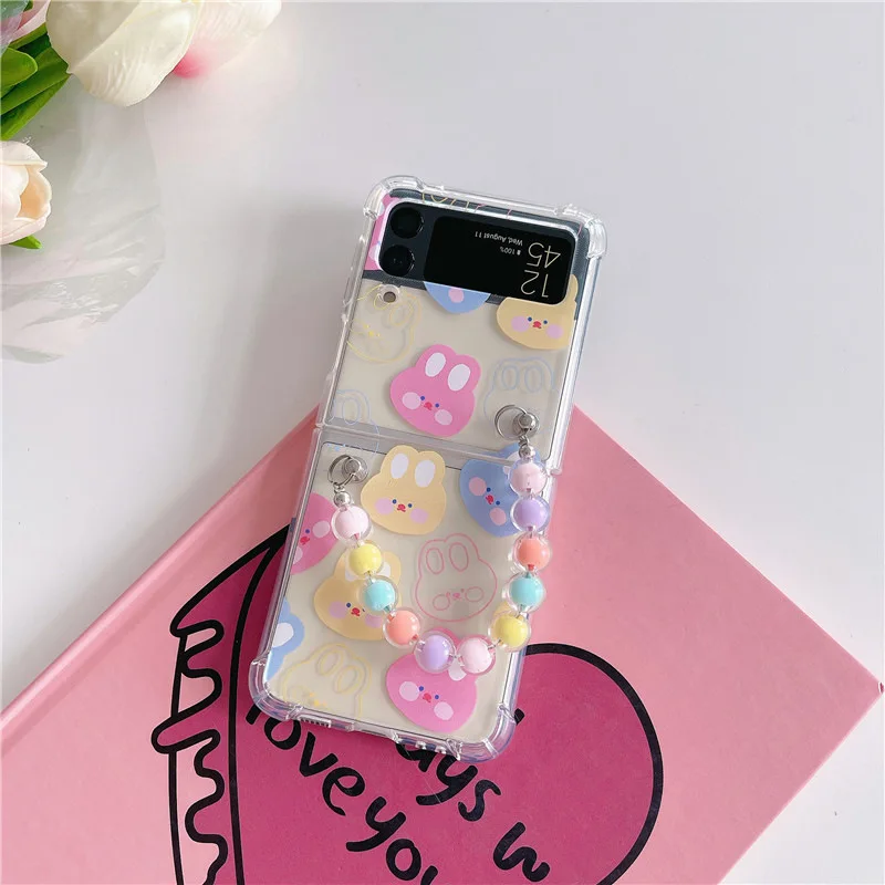 Cute Colorful Rabbit Candy Chain Phone Case for Samsung Galaxy Z Flip 3 5G Hard PC Back Cover for ZFlip3 Case Protective Shell
Cute Colorful Rabbit Candy Chain Phone Case for Samsung Galaxy Z Flip 3 5G Hard PC Back Cover for ZFlip3 Case Protective Shell