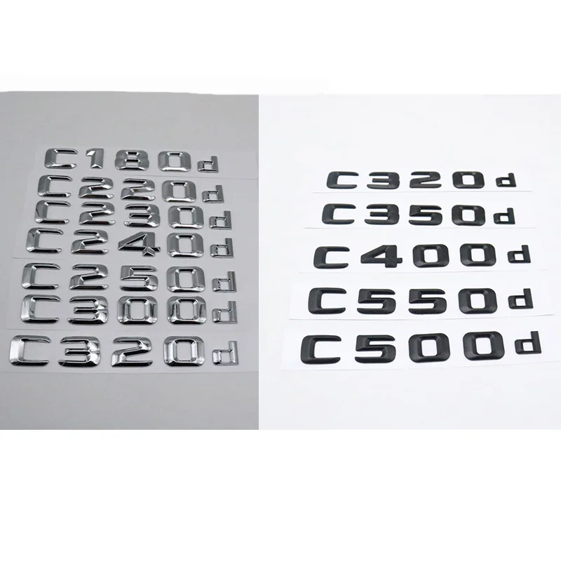 For Mercedes Benz C160d C180d C200d C230d C240d C250d C260d C280d C300d C320d C350d C360d Rear Emblem Letters Nameplate
For Mercedes Benz C160d C180d C200d C230d C240d C250d C260d C280d C300d C320d C350d C360d Rear Emblem Letters Nameplate