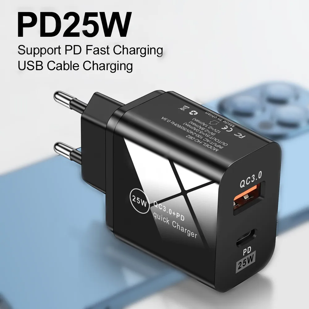 10pcs Fast Quick Charging 25W PD USB-C 2Ports Eu US Wall Charger Power Adapters For IPhone 12 13 Pro Max Htc Samsung
10pcs Fast Quick Charging 25W PD USB-C 2Ports Eu US Wall Charger Power Adapters For IPhone 12 13 Pro Max Htc Samsung