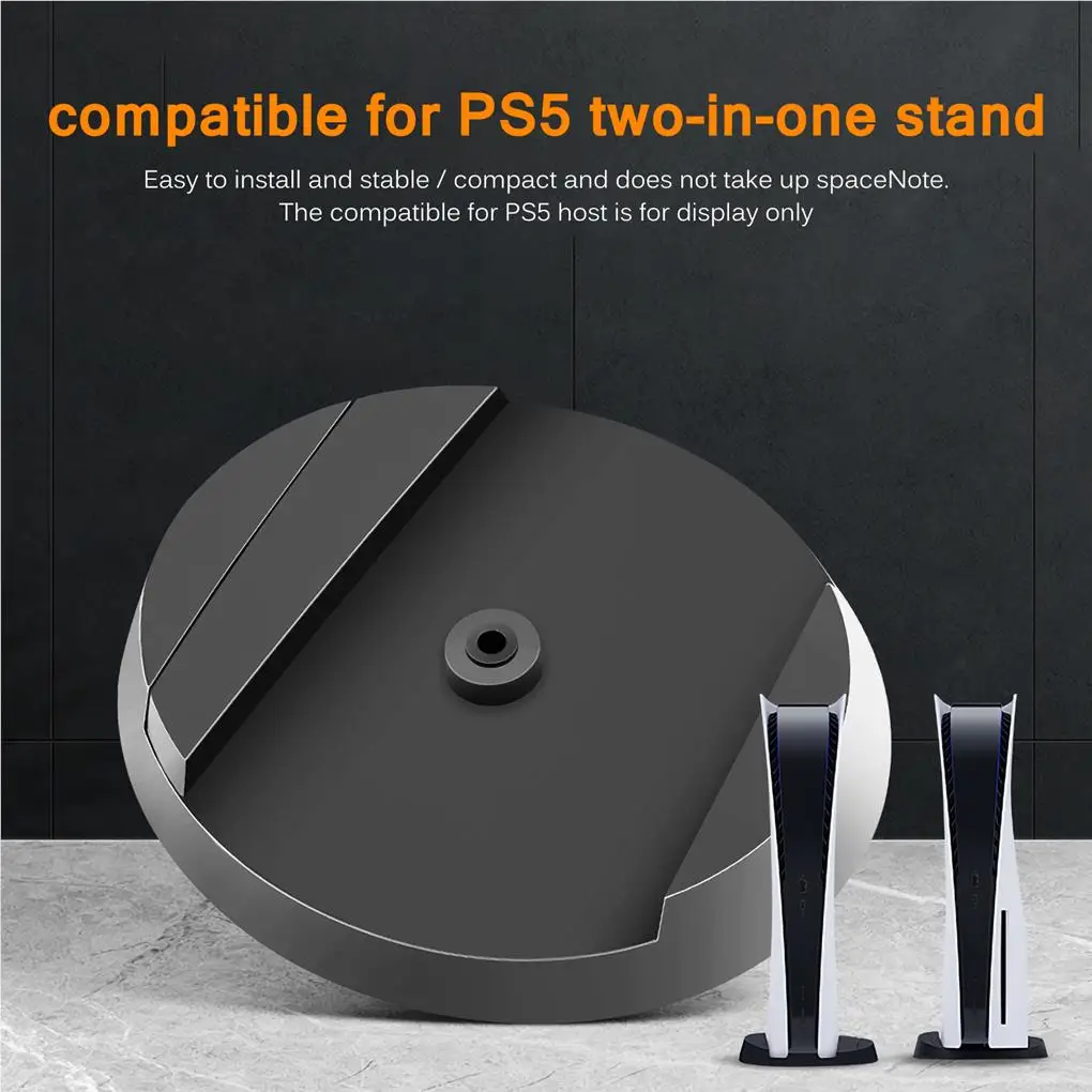Game Console Holder Portable Black Round Console Chassis 2 In1 Design Display Stand Compatible for PS5 Digital/CD-ROM Version
Game Console Holder Portable Black Round Console Chassis 2 In1 Design Display Stand Compatible for PS5 Digital/CD-ROM Version