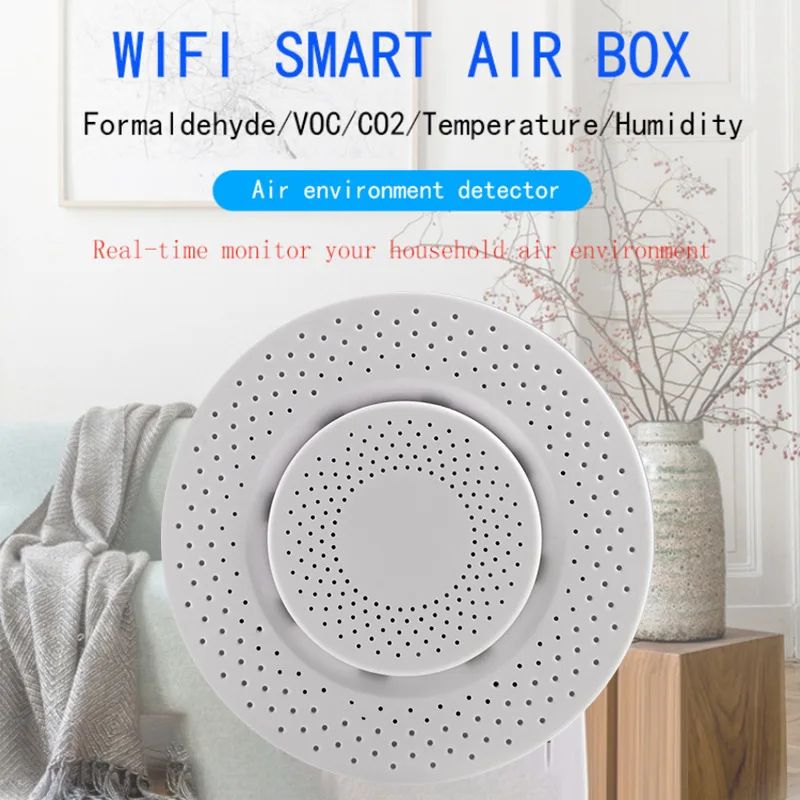 Zigbee Tuya Air Quality Monitor 5 In 1 Formaldehyde VOC CO2 Temperature Humidity Detector Sensor for Alexa Google Home Smartlife
Zigbee Tuya Air Quality Monitor 5 In 1 Formaldehyde VOC CO2 Temperature Humidity Detector Sensor for Alexa Google Home Smartlife
