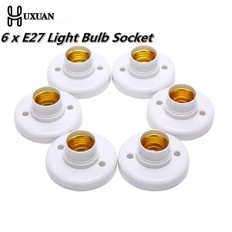 6pcs/lot E27 Screw Cap Socket White Ceiling Light Lamp Bulb Fixing Base Stand Light Bulb Holder
6pcs/lot E27 Screw Cap Socket White Ceiling Light Lamp Bulb Fixing Base Stand Light Bulb Holder