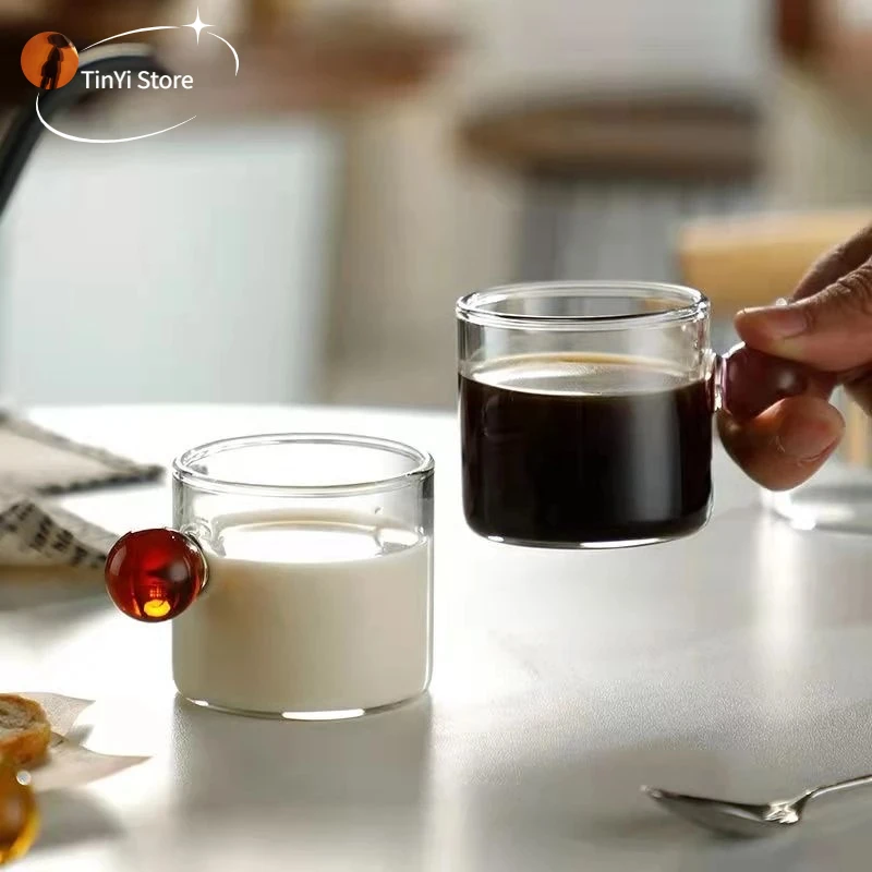 2PCS Nordic Style Home Coffee Cups Small Tea Cup Espresso Cup Heat Resistant Glass Teacups Bucket Table Decor 110ml Capacity
2PCS Nordic Style Home Coffee Cups Small Tea Cup Espresso Cup Heat Resistant Glass Teacups Bucket Table Decor 110ml Capacity
