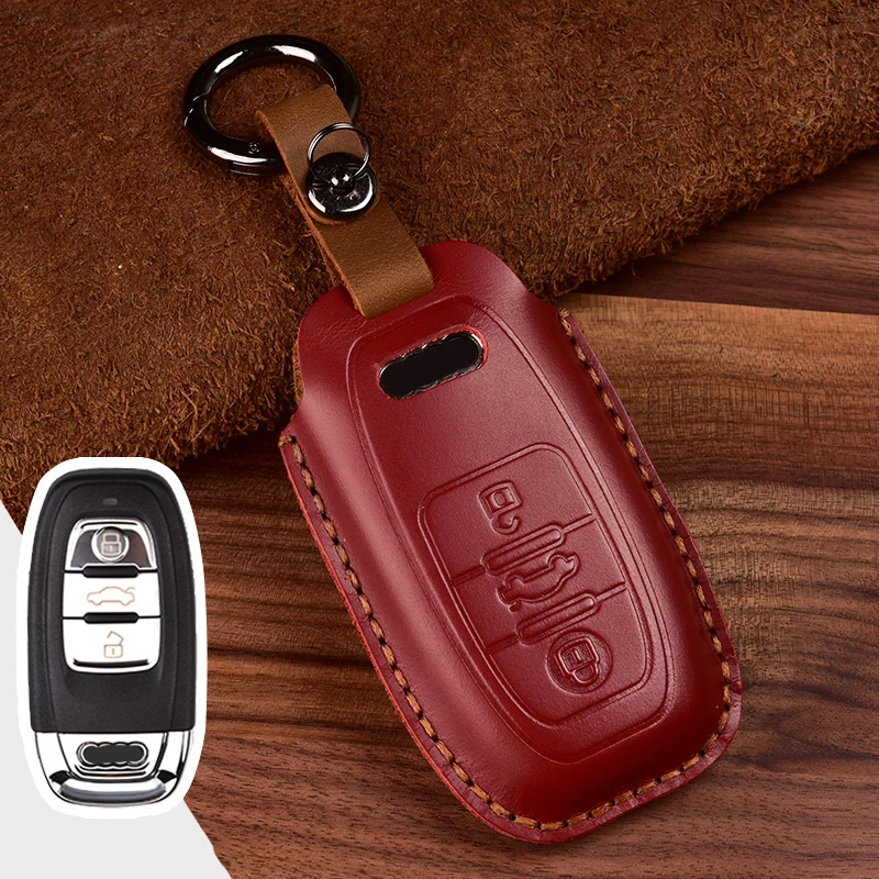 Leather Car Key Cover Shell Case Fob for Audi A1 A3 A4 A5 A6 A7 A8 Quattro Q3 Q5 Q7 2009-2011 2012 2013 2014 2015 Accessories
Leather Car Key Cover Shell Case Fob for Audi A1 A3 A4 A5 A6 A7 A8 Quattro Q3 Q5 Q7 2009-2011 2012 2013 2014 2015 Accessories