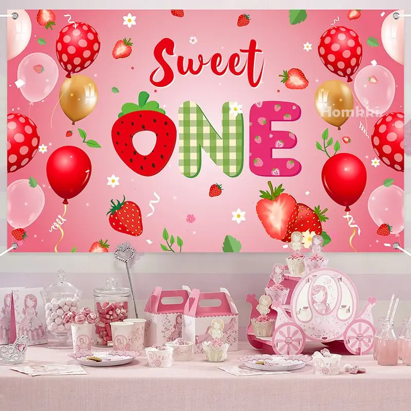 1st Birthday Strawberry Theme Banner Party Backdrop Girls Favors Wall Hanging For Baby Shower Photography Props Photo Studio
1st Birthday Strawberry Theme Banner Party Backdrop Girls Favors Wall Hanging For Baby Shower Photography Props Photo Studio