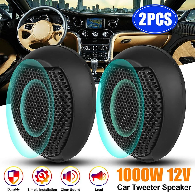 

1000w Universal Car Dome Tweeter Waterproof Rust-proof Super Power Noise Reduction Hifi-level Audio High Frequency Speaker