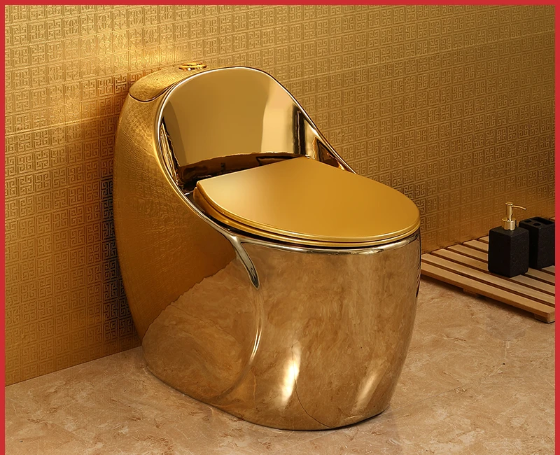 Personalized Creative Golden Egg-Shaped Toilet Egg-Shaped Toilet European-Style Gold-Plated Toilet Color Toilet Luxury Gold
Personalized Creative Golden Egg-Shaped Toilet Egg-Shaped Toilet European-Style Gold-Plated Toilet Color Toilet Luxury Gold