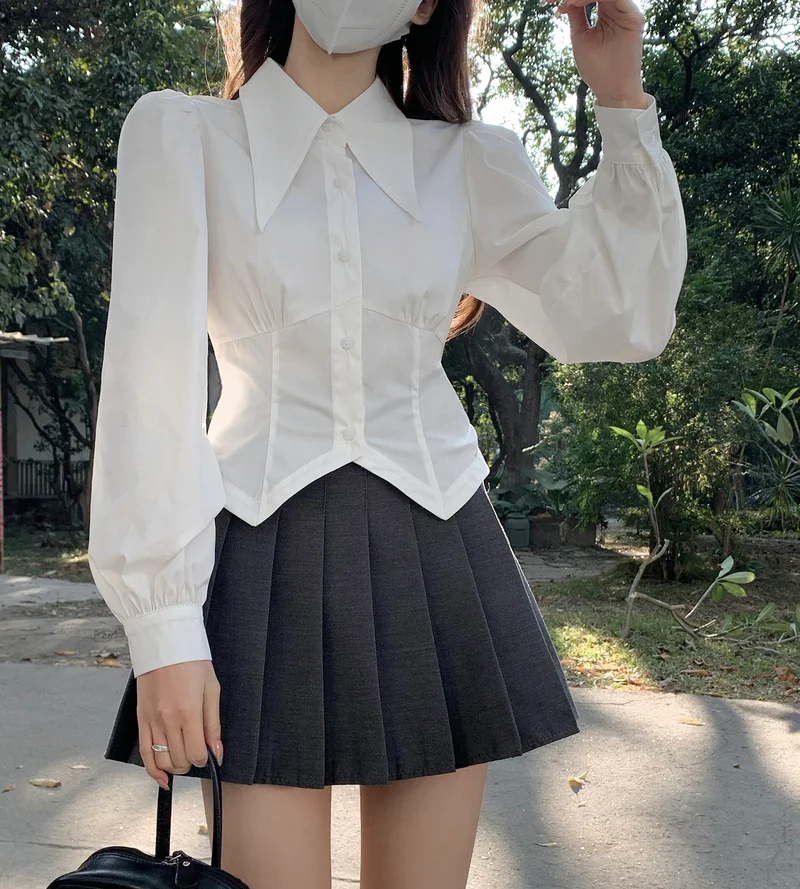 Женская хлопковая блузка, белая рубашка, летняя Модная элегантная женская одежда в стиле High Street, однотонный облегающий Топ с длинным рукаво...
Женская хлопковая блузка, белая рубашка, летняя Модная элегантная женская одежда в стиле High Street, однотонный облегающий Топ с длинным рукаво...