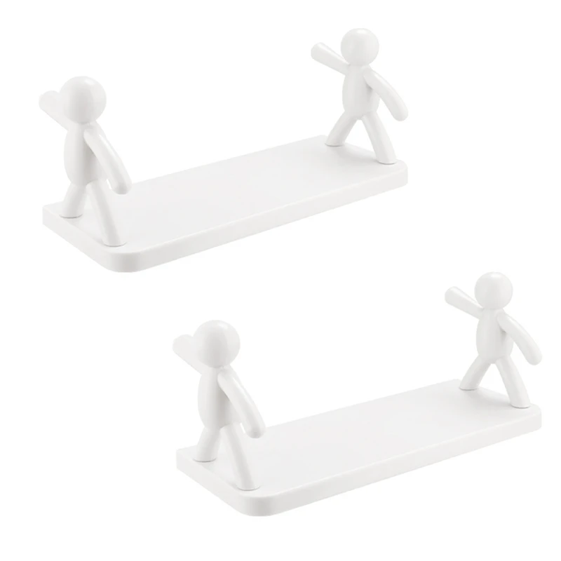 Creative Bathroom Storage Shelves Doll Villain Shelves Shelf Self-Adhesive Bathroom Cosmetics Storage Racks White 2Pcs
Creative Bathroom Storage Shelves Doll Villain Shelves Shelf Self-Adhesive Bathroom Cosmetics Storage Racks White 2Pcs
