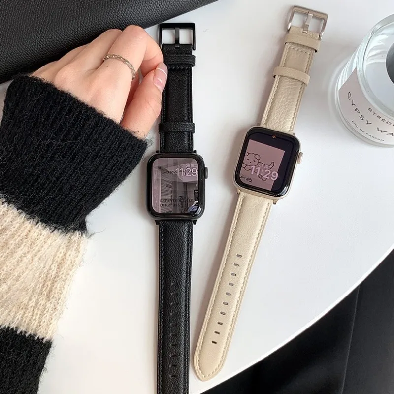 Ремешок кожаный для iWatch 40 мм 44 мм, спортивный браслет для Apple watch 42 мм 38 мм Series 3 4 5 6 SE 7 41 мм 45 мм
Ремешок кожаный для iWatch 40 мм 44 мм, спортивный браслет для Apple watch 42 мм 38 мм Series 3 4 5 6 SE 7 41 мм 45 мм