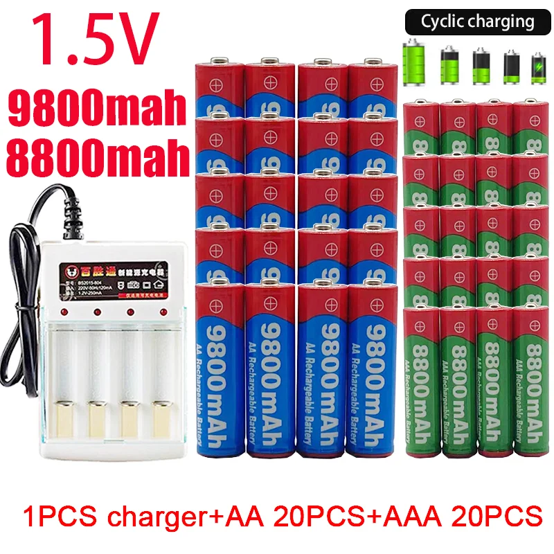 RechargeableBattery 2023NEW Hot Sales1.5V AA9800MAH+AAA8800MAHWithchargerSuitableforcomputer Clocksradiovideogamesdigitalcameras
RechargeableBattery 2023NEW Hot Sales1.5V AA9800MAH+AAA8800MAHWithchargerSuitableforcomputer Clocksradiovideogamesdigitalcameras