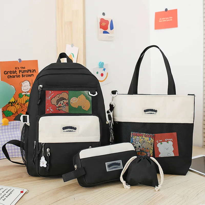 Dropshipping cute 4pcs school bags backpack large capacity five-piece backpacks pen bag for middle school students backpacks
Dropshipping cute 4pcs school bags backpack large capacity five-piece backpacks pen bag for middle school students backpacks