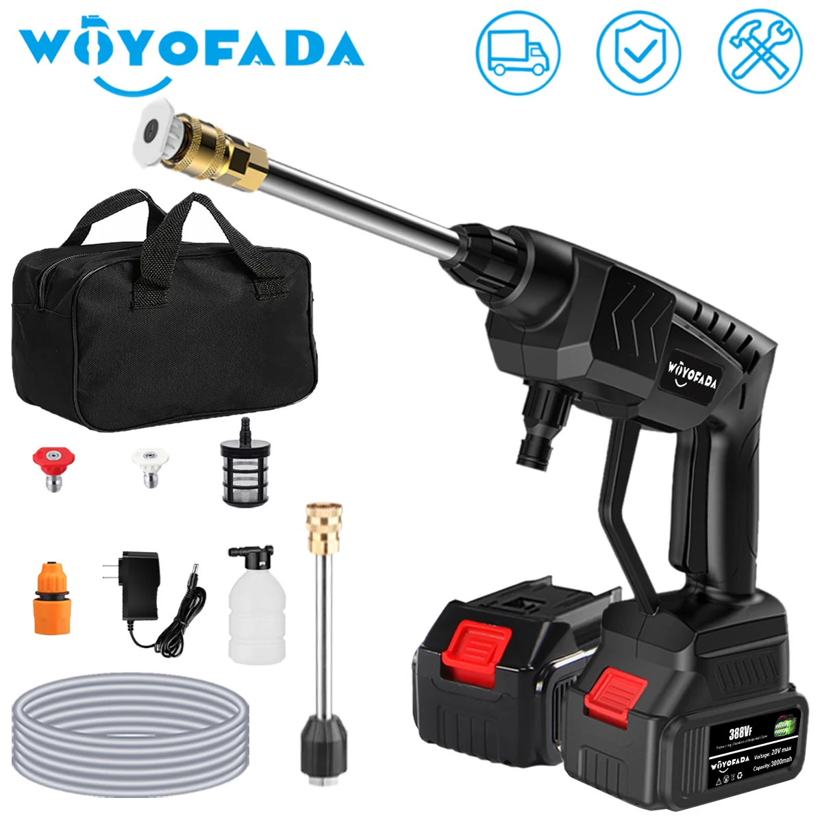 Cordless High Pressure Car Wash Washer Gun Foam Generator Water Gun Spray Cleaner Car Washing Machine With Toolbag For Makita
Cordless High Pressure Car Wash Washer Gun Foam Generator Water Gun Spray Cleaner Car Washing Machine With Toolbag For Makita