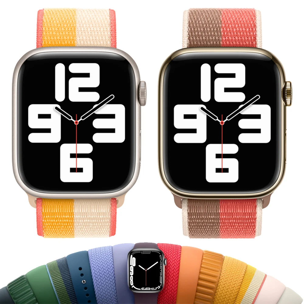 Nylon Strap for apple watch band 44mm 40mm 45mm 41mm 38mm 42mm 44 mm bracelet correa Watchband iWatch serie 3 5 6 se 7 band
Nylon Strap for apple watch band 44mm 40mm 45mm 41mm 38mm 42mm 44 mm bracelet correa Watchband iWatch serie 3 5 6 se 7 band