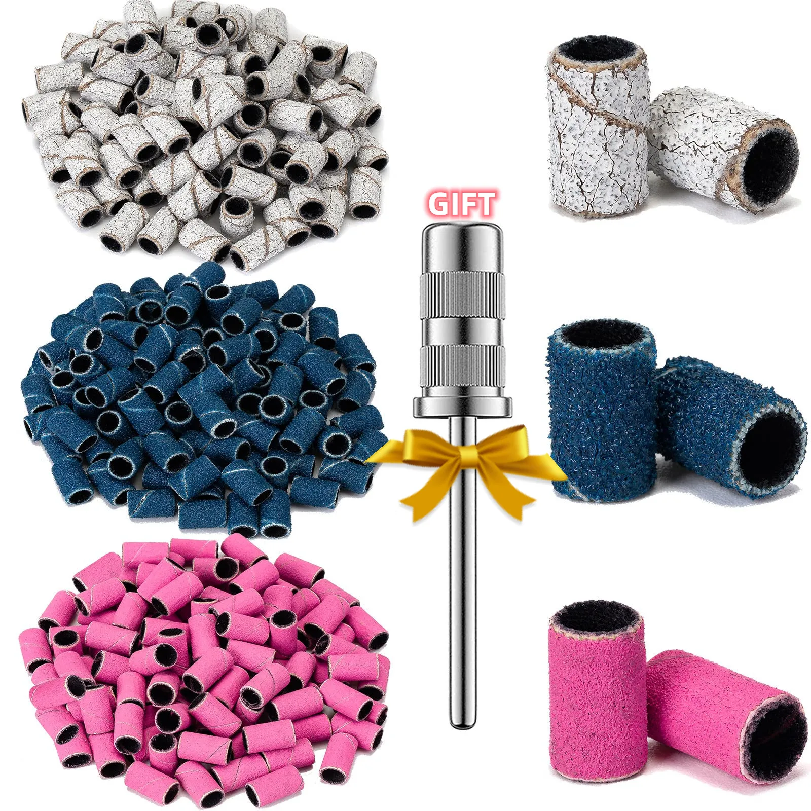 50pcs/set Nails Sanding Bands with Mandrel Nail Drill Bits for Manicure Pedicure Acrylic Gel Polish Remove Shape Nail Art Tools
50pcs/set Nails Sanding Bands with Mandrel Nail Drill Bits for Manicure Pedicure Acrylic Gel Polish Remove Shape Nail Art Tools