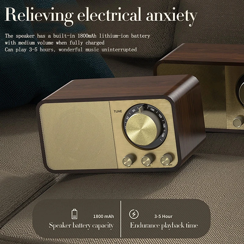 Retro Wooden Bluetooth Speaker Portable Wireless FM Radio Computer Subwoofer Stereo Card Soundbox Mobile Phone Audio Amplifier
Retro Wooden Bluetooth Speaker Portable Wireless FM Radio Computer Subwoofer Stereo Card Soundbox Mobile Phone Audio Amplifier