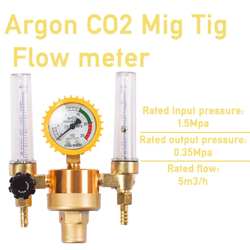 Argon CO2 Pressure Reducer Gas Flowmeter Regulator Mig Tig Flow Meter Control Valve Regulator Welding Double Tube Backpurge
Argon CO2 Pressure Reducer Gas Flowmeter Regulator Mig Tig Flow Meter Control Valve Regulator Welding Double Tube Backpurge