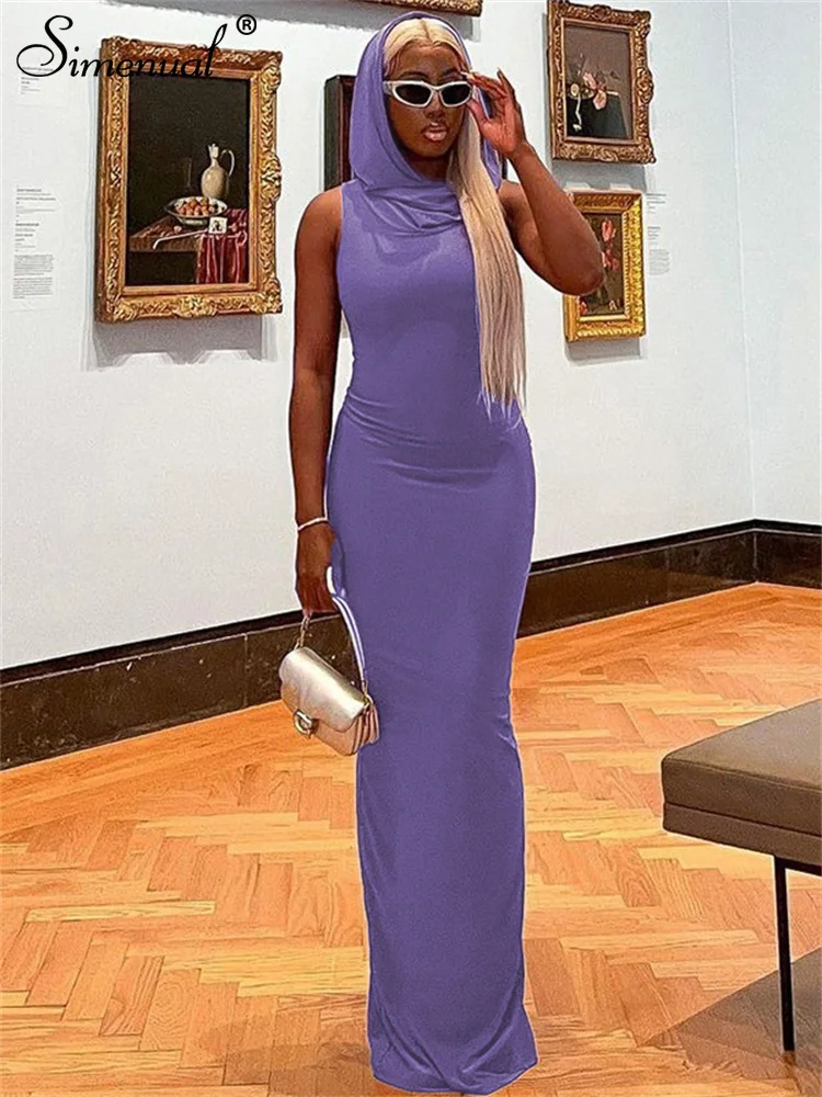 Simenual Fashion Solid Sleeveless Hooded Long Dress Women Sexy Slim Hem Split Package Hip Maxi Dresses 2023 Streetwear Vestido
Simenual Fashion Solid Sleeveless Hooded Long Dress Women Sexy Slim Hem Split Package Hip Maxi Dresses 2023 Streetwear Vestido