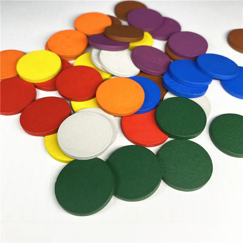 80 Pieces 25*3mm Colorful Wooden Circle Plate Pieces Puzzle Board Game Chess Pieces For DIY Games Accessories 8 Colors
80 Pieces 25*3mm Colorful Wooden Circle Plate Pieces Puzzle Board Game Chess Pieces For DIY Games Accessories 8 Colors