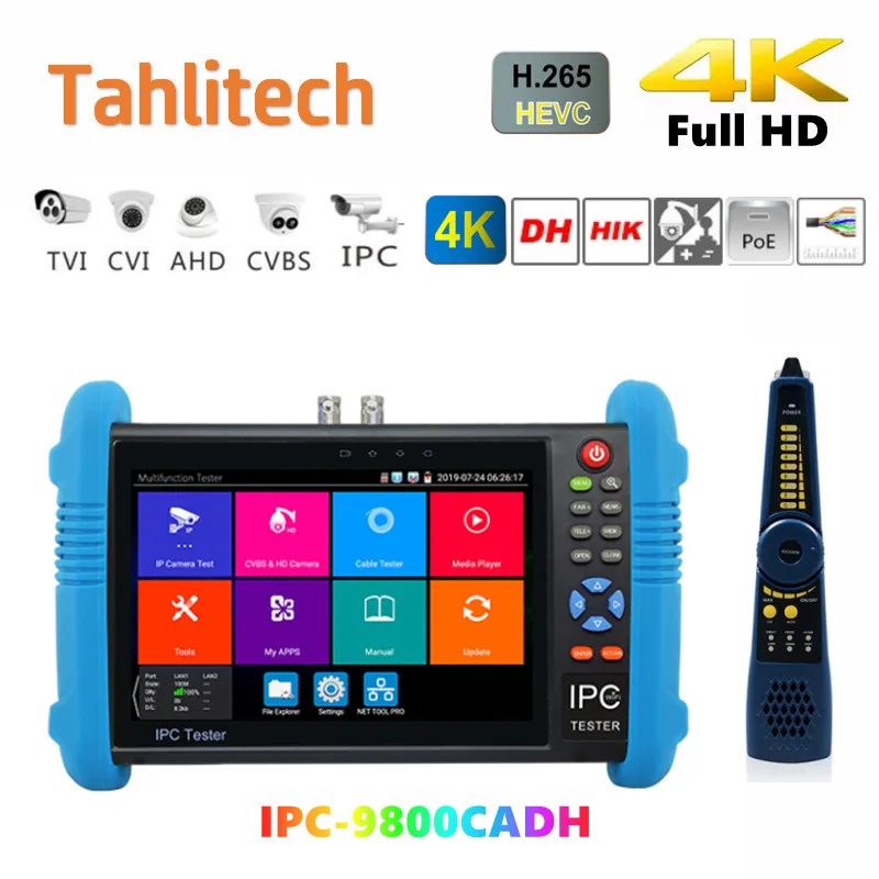 IPC CCTV Tester 7-inch Touch Screen Monitor IPC 9800Plus 4K IP Camera Tester 8MP AHD TVI CVI Tester H.265 Video Display Tester
IPC CCTV Tester 7-inch Touch Screen Monitor IPC 9800Plus 4K IP Camera Tester 8MP AHD TVI CVI Tester H.265 Video Display Tester