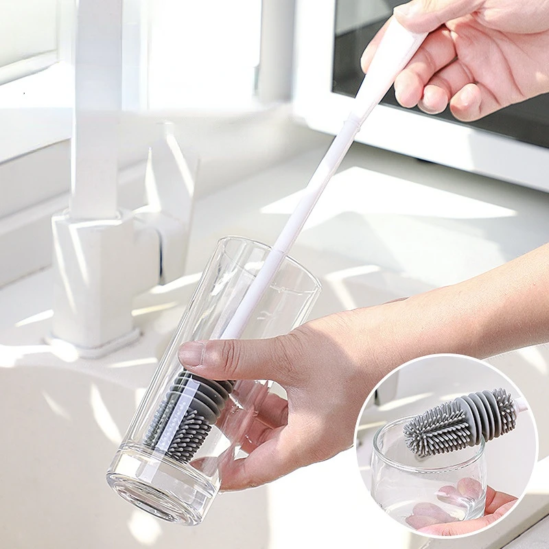 Silicone Cup Brush Cup Scrubber Glass Cleaner Kitchen Cleaning Tool Long Handle Drink Wineglass Bottle Glass Cup Cleaning Brush
Silicone Cup Brush Cup Scrubber Glass Cleaner Kitchen Cleaning Tool Long Handle Drink Wineglass Bottle Glass Cup Cleaning Brush