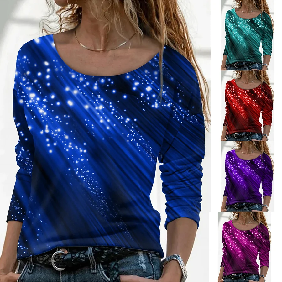 XS-8XL Women's Fashion Clothes V-neck Long Sleeve Tops Ladies Gradient Printed Loose T-shirts Cotton Pullover Blouses
XS-8XL Women's Fashion Clothes V-neck Long Sleeve Tops Ladies Gradient Printed Loose T-shirts Cotton Pullover Blouses