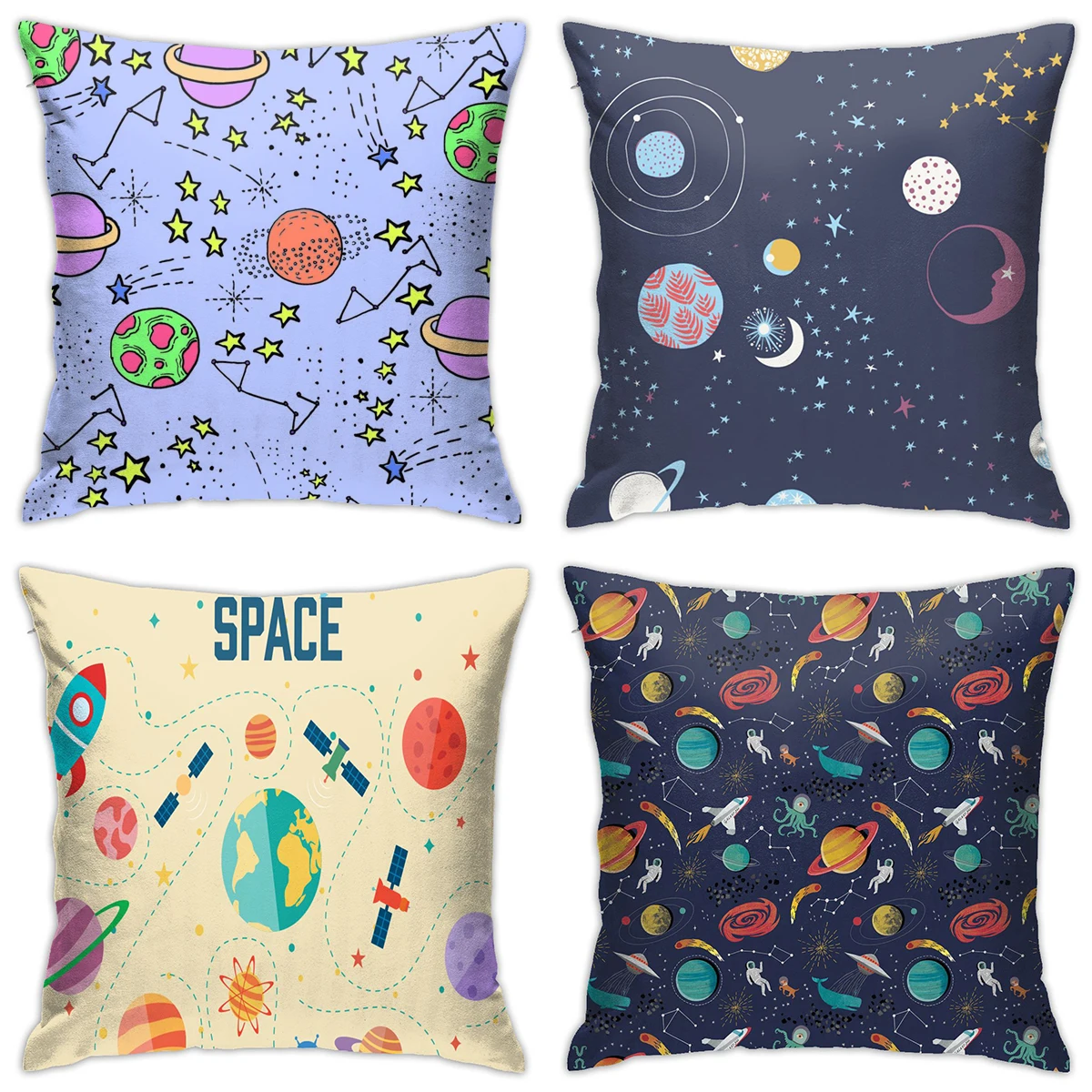 Hand-painted cartoon space pattern decorative pillowcase square cushion cover pillow office sofa pillow home
Hand-painted cartoon space pattern decorative pillowcase square cushion cover pillow office sofa pillow home