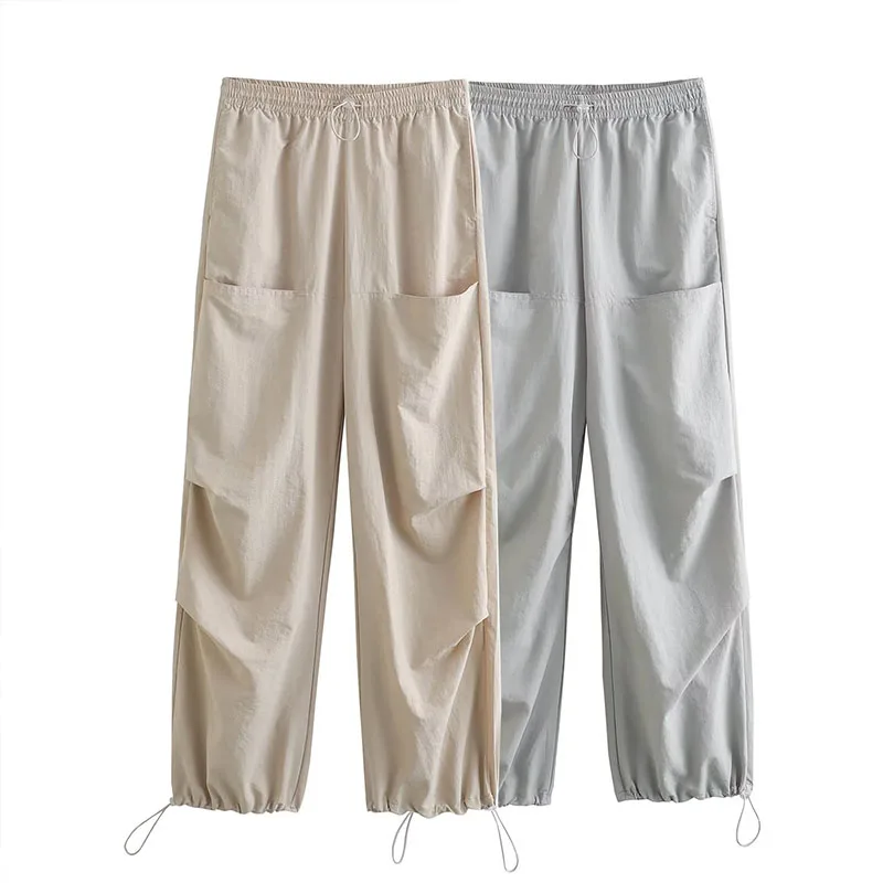 Summer Women's 2023 New Casual Loose Elastic Waist Pleated Drawstring Sports Wide-Leg Trousers Thin Section Work Trousers
Summer Women's 2023 New Casual Loose Elastic Waist Pleated Drawstring Sports Wide-Leg Trousers Thin Section Work Trousers