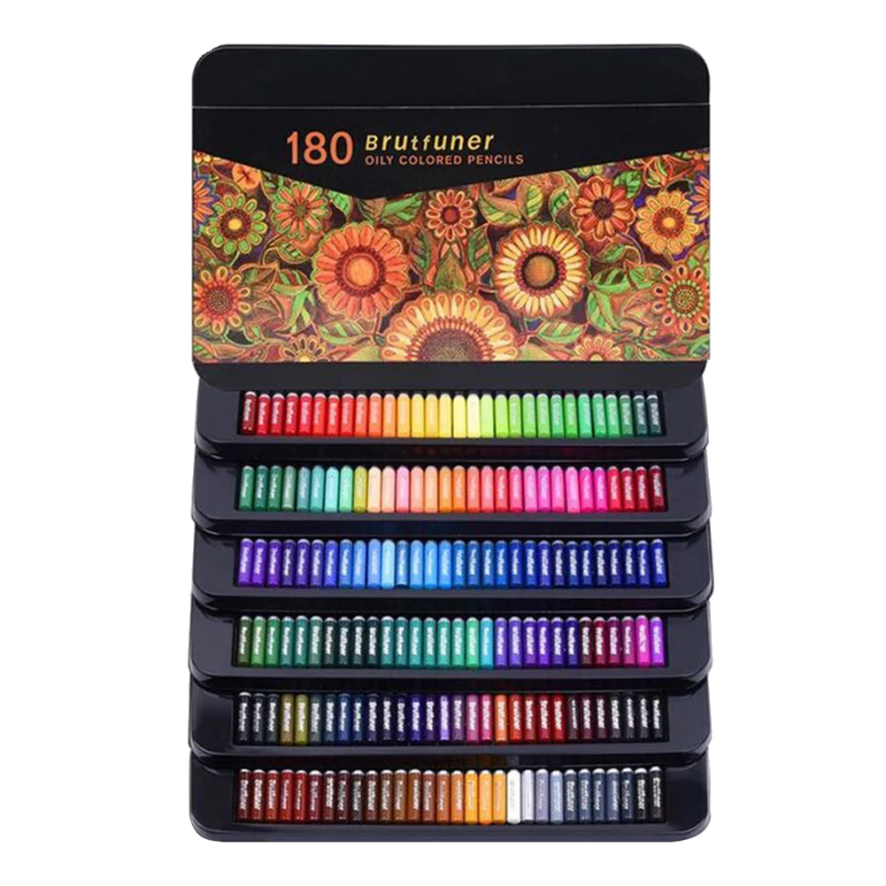 Brutfuner 180 Color Oily Colored Lead Colored Pencil Professional Set Painting Art Sketch Coloring Pen Art Set for Students
Brutfuner 180 Color Oily Colored Lead Colored Pencil Professional Set Painting Art Sketch Coloring Pen Art Set for Students