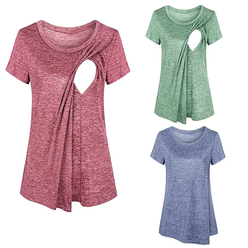 Nursing Tops Women Short Sleeve Maternity Clothes Summer Pregnancy Shirt Breastfeeding Clothes Ropa Embarazada Verano
Nursing Tops Women Short Sleeve Maternity Clothes Summer Pregnancy Shirt Breastfeeding Clothes Ropa Embarazada Verano