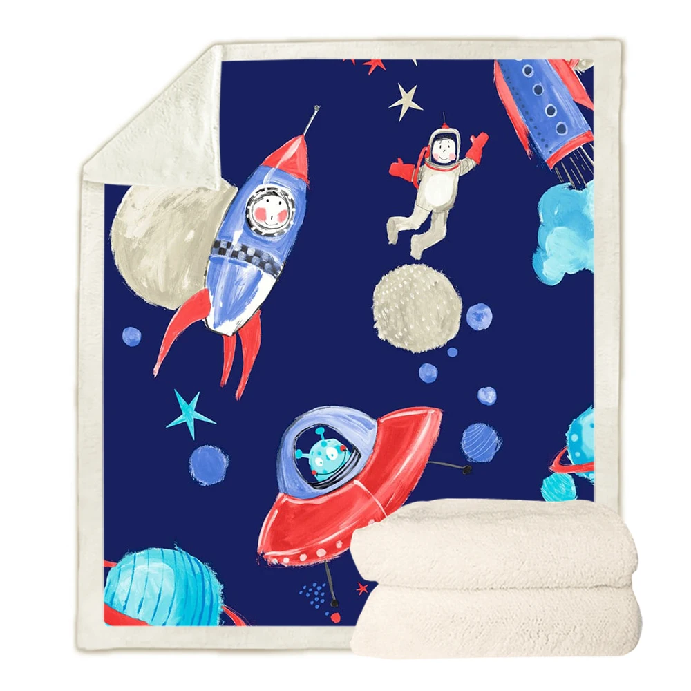 CLOOCL Funny Children's Blankets Rocket Astronaut 3D Graphic Double Layer Blanket Throw Keep Warm Quilt Dropshipping
CLOOCL Funny Children's Blankets Rocket Astronaut 3D Graphic Double Layer Blanket Throw Keep Warm Quilt Dropshipping
