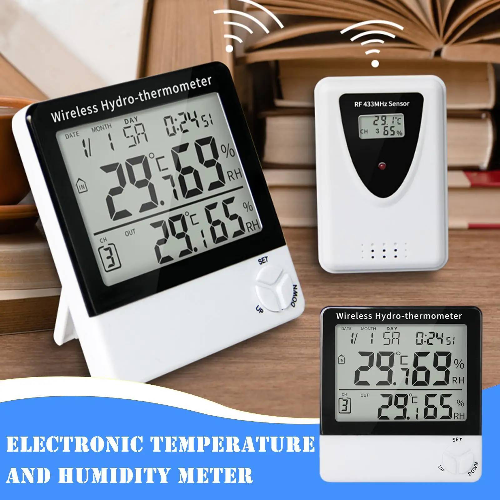 Метеостанция Беспроводная с будильником, цифровой измеритель температуры и влажности в доме и на улице, 1-3 датчика-40 ℃, инструменты
Метеостанция Беспроводная с будильником, цифровой измеритель температуры и влажности в доме и на улице, 1-3 датчика-40 ℃, инструменты