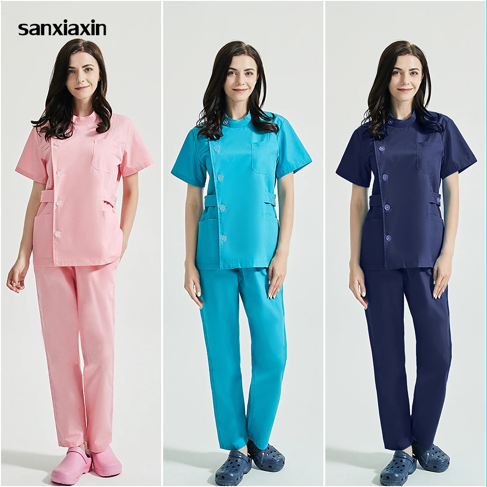 Scrubs uniform Suit beauty salon nursing uniform lab coat spa uniform pet shop women Work clothes scrub pantsSXX42005-1
Scrubs uniform Suit beauty salon nursing uniform lab coat spa uniform pet shop women Work clothes scrub pantsSXX42005-1